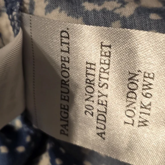 PAIGE Womens Blue and White Ruched Sailor Collar Blouse - Picture 8 of 8